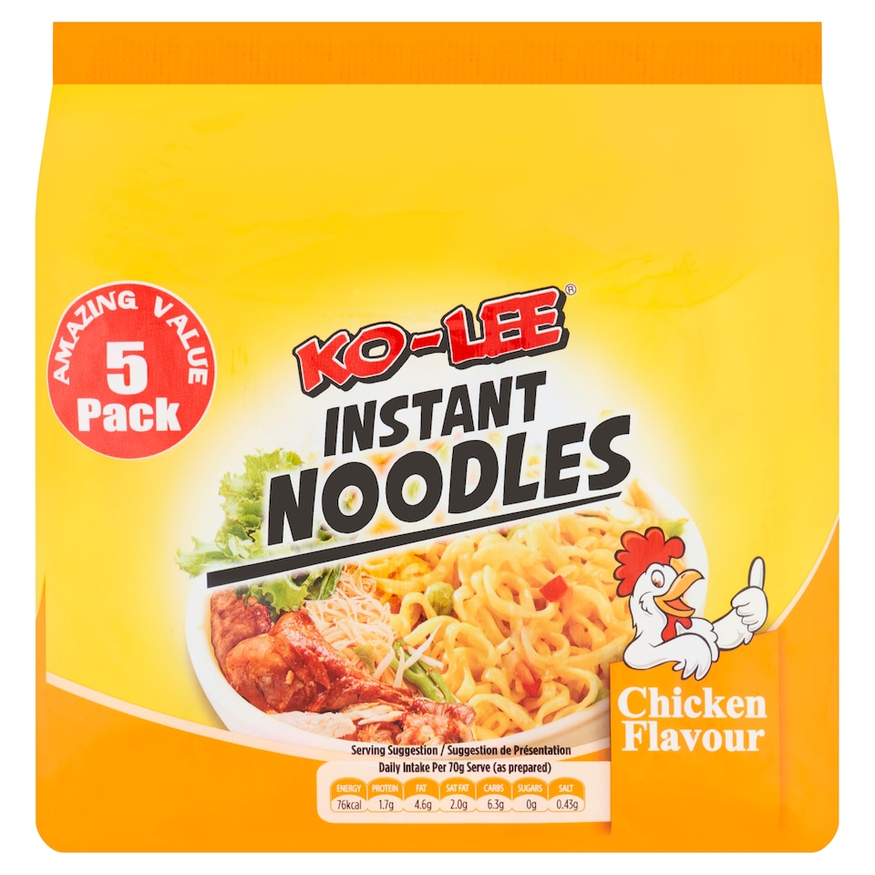 KO-LEE 5 PACK NOODLES CHICKEN 5X70GM