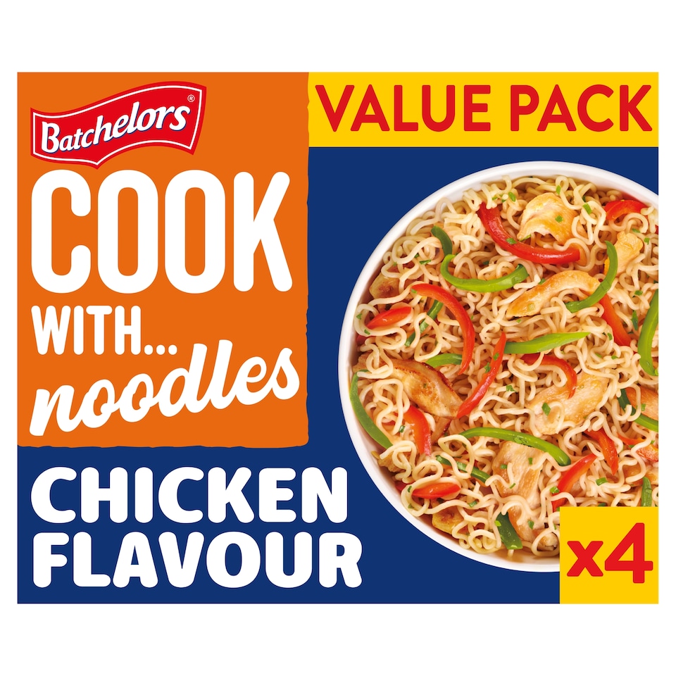 image 1 of Batchelors Cook With Noodles - Chicken Flavour 4x60g