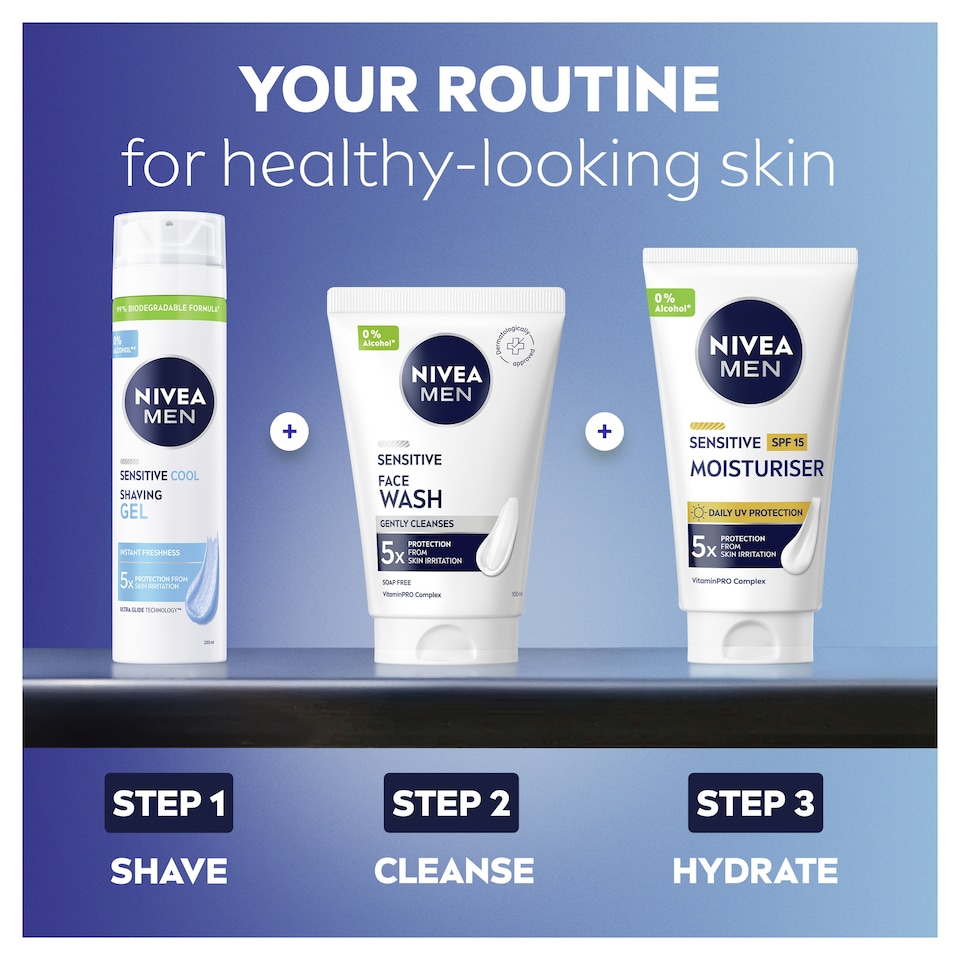 image 1 of NIVEA MEN Sensitive Cooling Shaving Gel 200ml