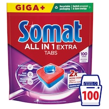 Somat All in 1 Extra Dishwasher Tablets 100 pcs 1660 g