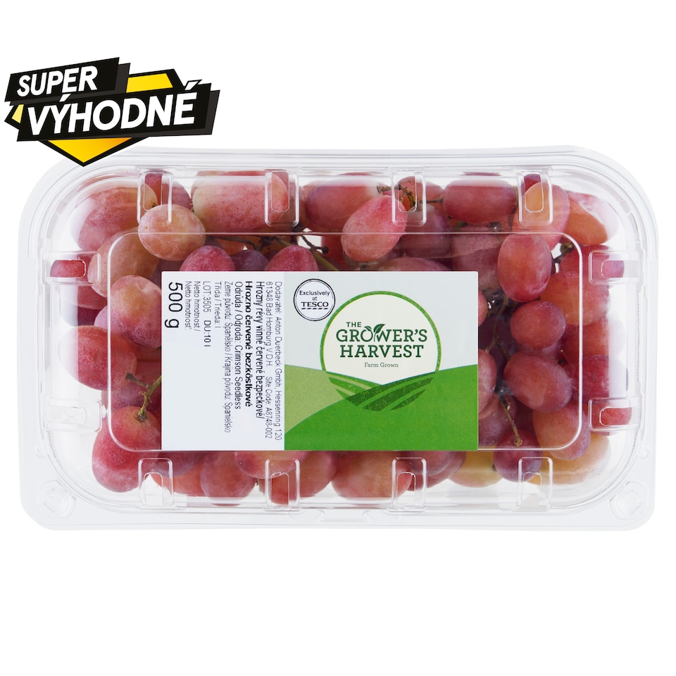 The Grower's Harvest Hrozny révy vinné červené bezpeckové 500g
