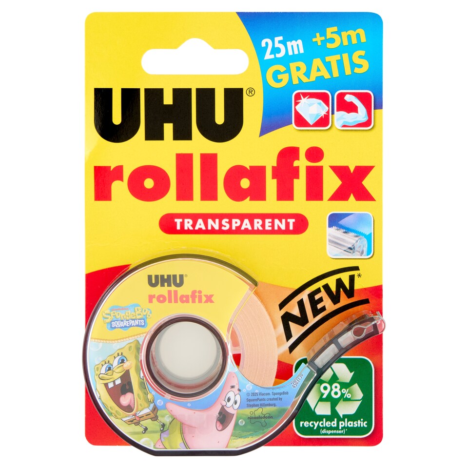 UHU Rollafix Transparent Clear Tape 30 m × 19 mm