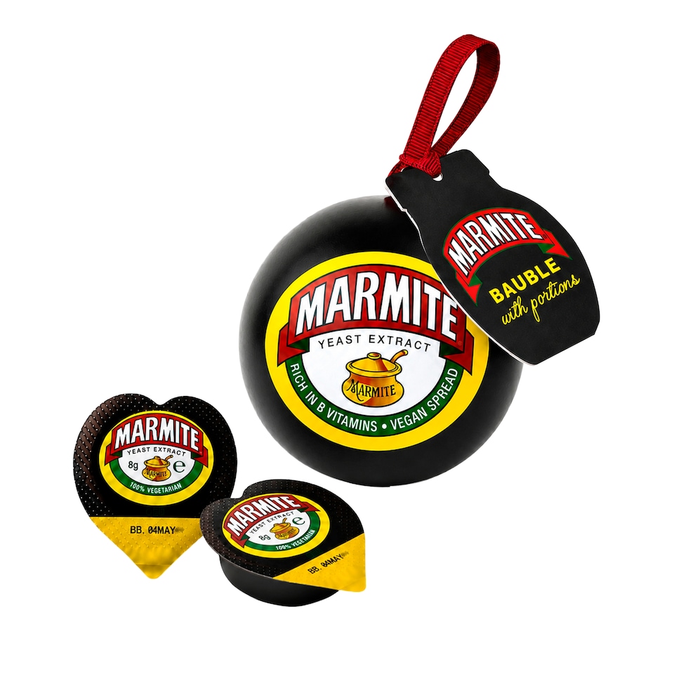 image 1 of Marmite Bauble With Marmite Portions 2 X 8g Gift Set