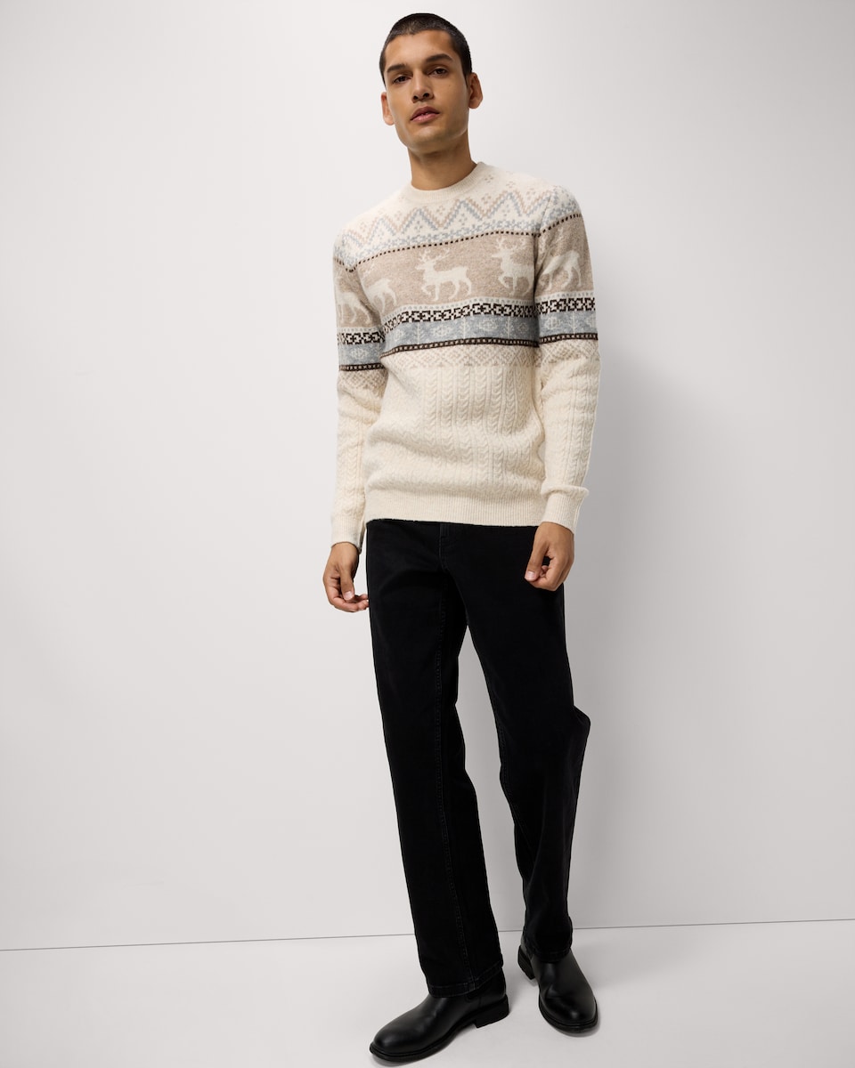 image 1 of Christmas Reindeer Matching Family Jumper in Multi
