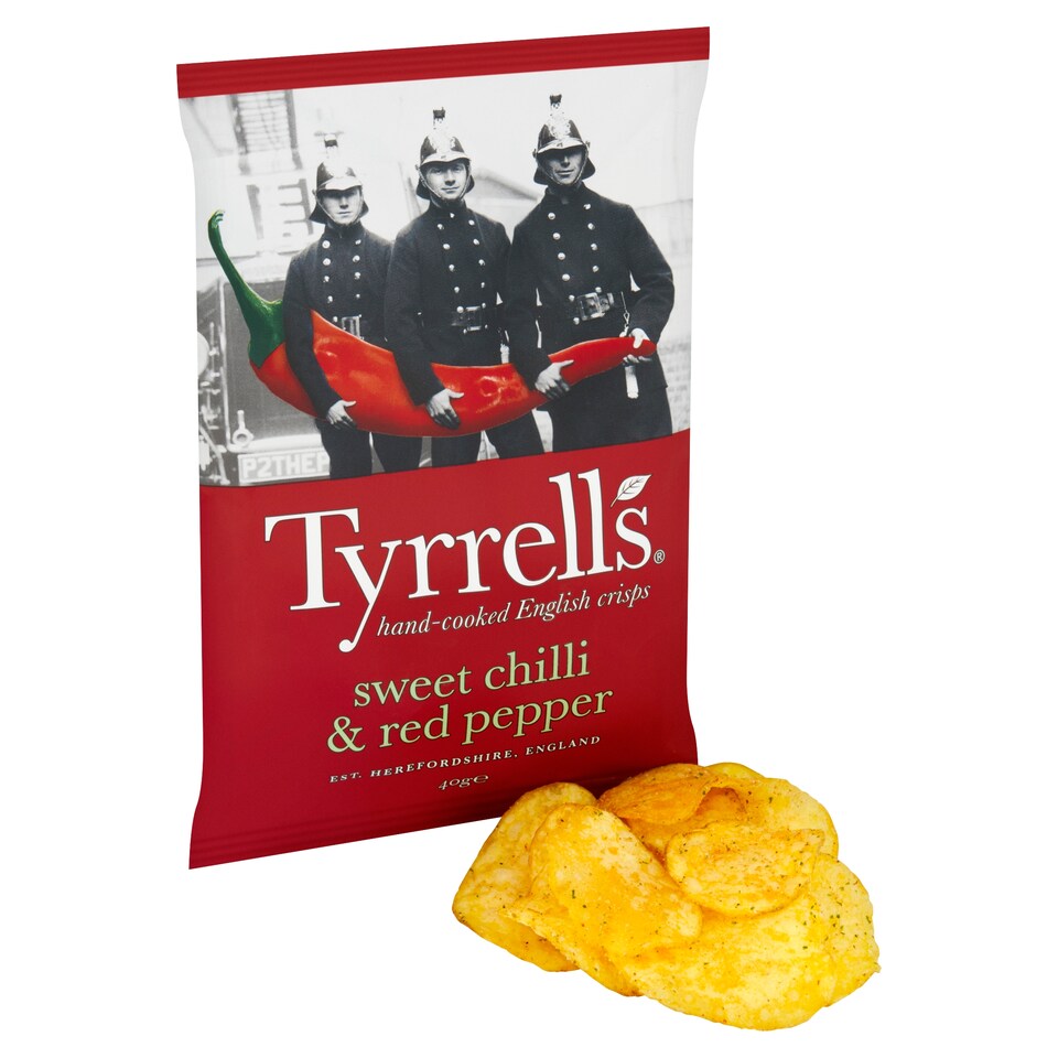 image 1 of Tyrrells Sweet Chilli & Red Pepr Crisps 40g