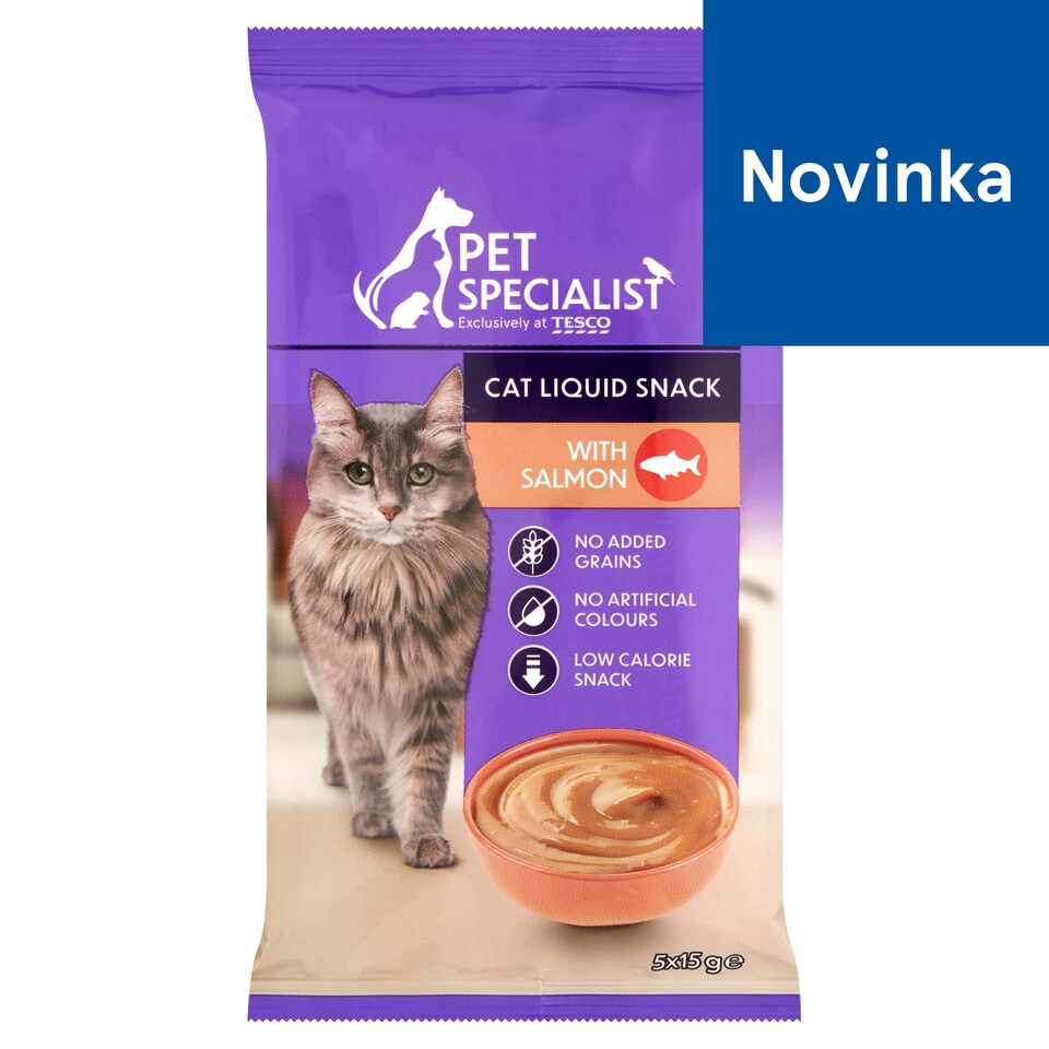 Pet Specialist Cat Liquid Snack with Salmon 5 x 15 g (75 g)