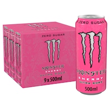 Monster Energy Ultra Rosa Zero Sugar 9x500ml
