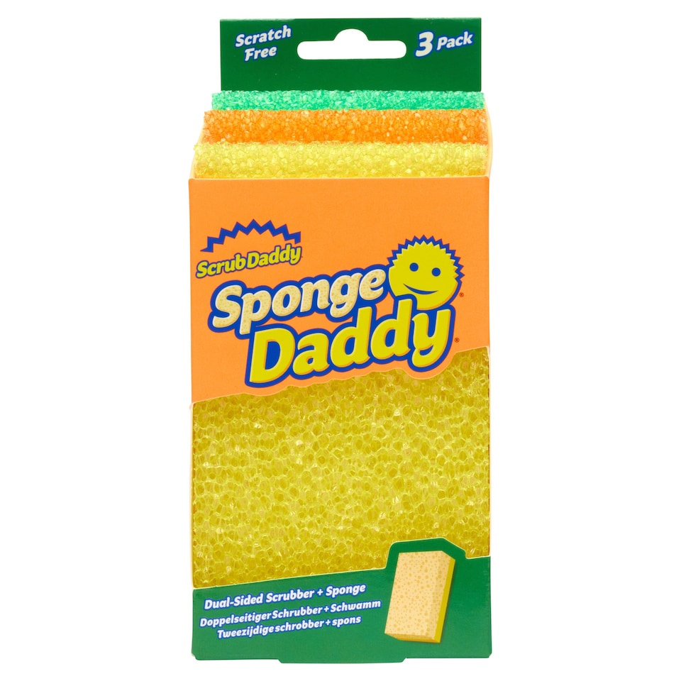 Scrub Daddy Sponge Dual sided Scrubber Sponge Daddy 3 pack 