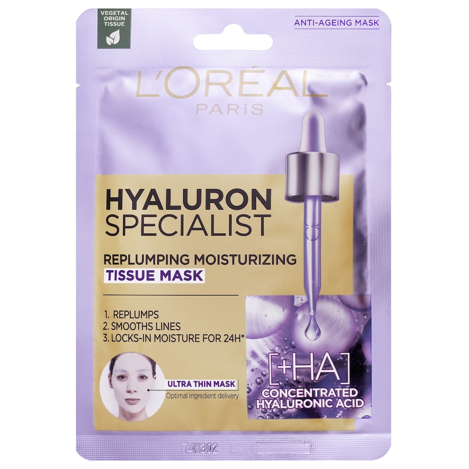 Hyaluron Specialist nedvességgel feltöltő, hidratáló textilmaszk, 28 g