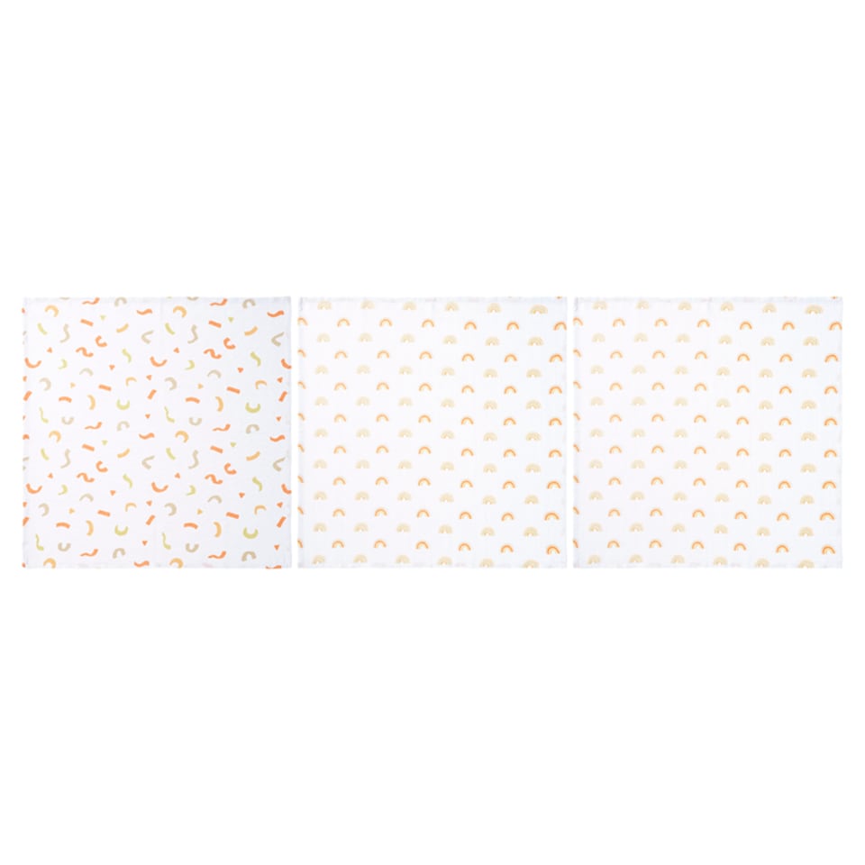 image 1 of Fred & Flo Rainbow 3 Pack Muslins