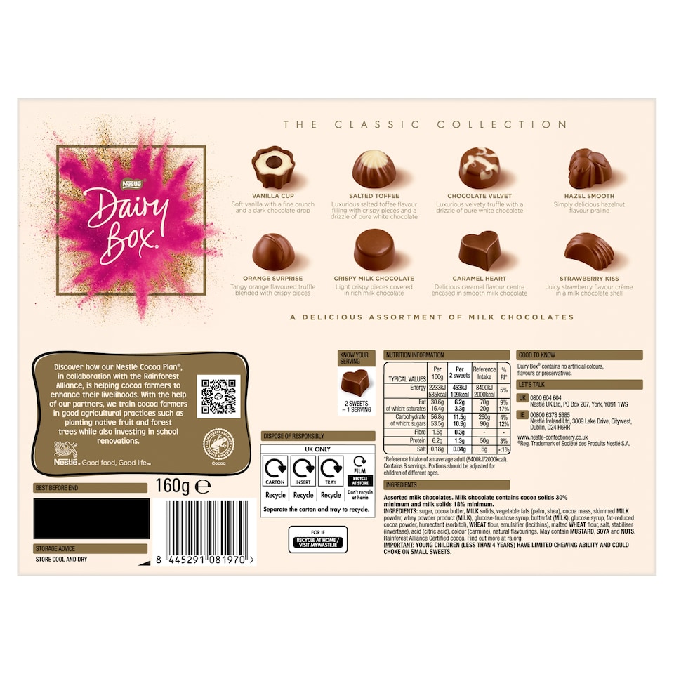 image 1 of DAIRY BOX Bonbon Carton 160g