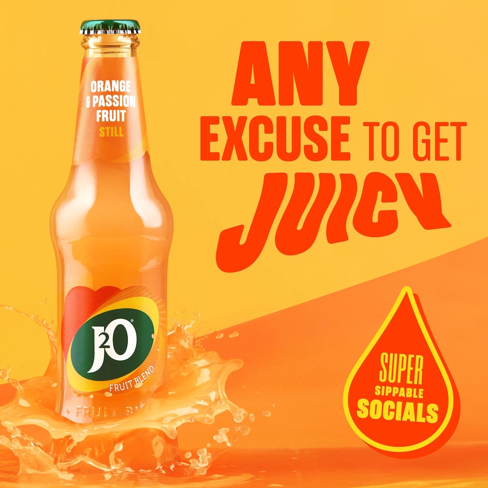 image 1 of J2O Orange & Passion Fruit 4x275ml