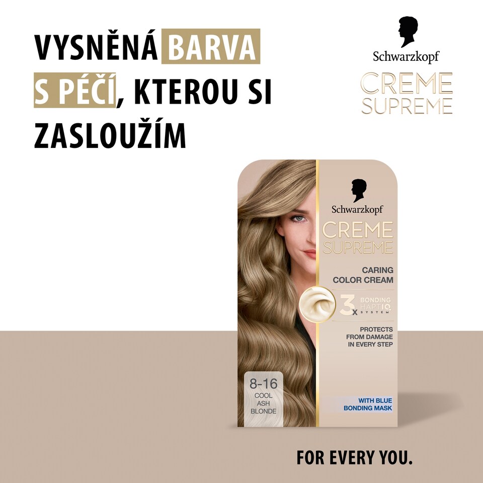 Obrázek 1 pro produkt Schwarzkopf Creme Supreme Pečující barvicí krém 8-16 chladná popelavá světlá blond