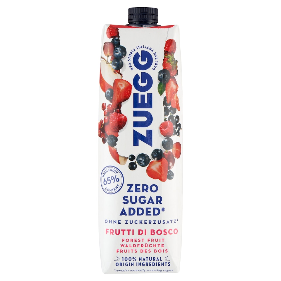 Zuegg Zero erdei gyümölcs alapú ital almával, vörös szőlővel és erdei gyümölcsökkel 1000 ml 