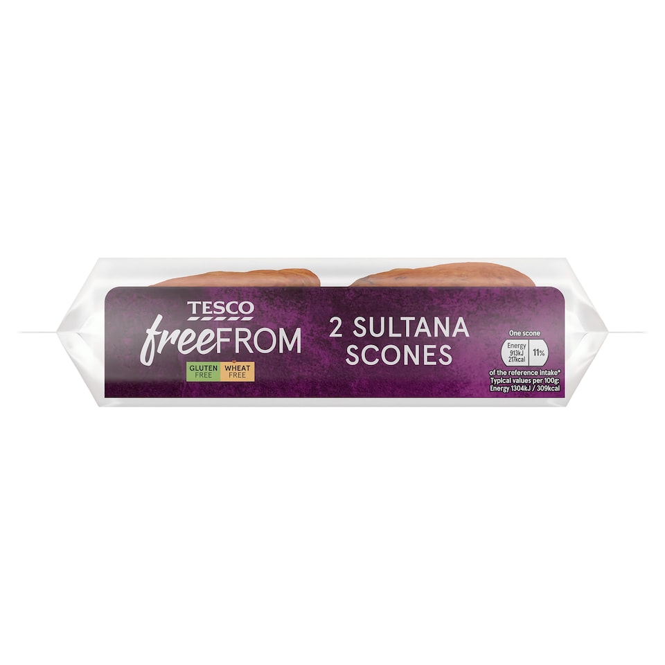 Tesco Free From Sultana Scones 2 pack