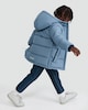 image 1 of F&F Boys Hooded Puffer Jacket in Blue
