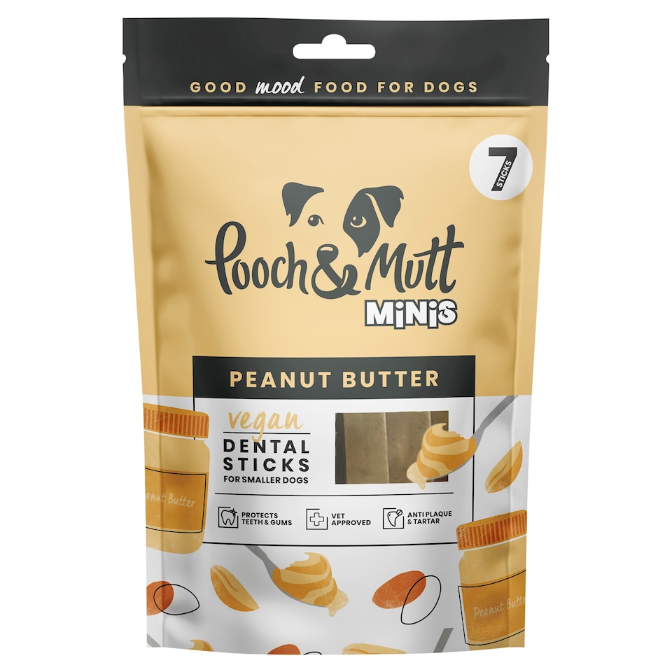 Pooch & Mutt Minis Peanut Butter Dental Sticks x7 200g