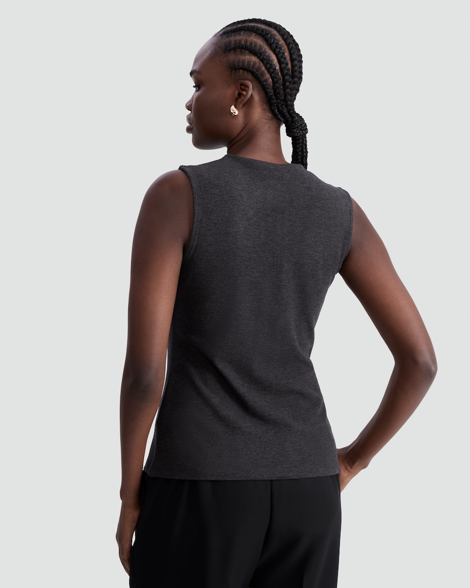 image 1 of F&F Button Up Sleeveless Co-ord Waistcoat in Grey