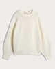 image 4 of F&F Knitted Satin Bow Back Jumper in Cream