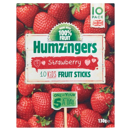 Humzingers Strawberry Fruit Sticks 130G
