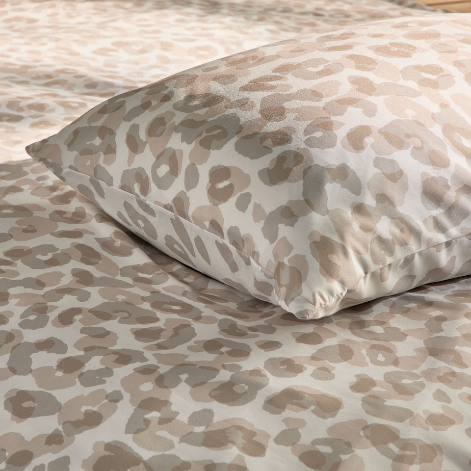 image 1 of Silentnight Supersoft Leopard Print Duvet Set Double