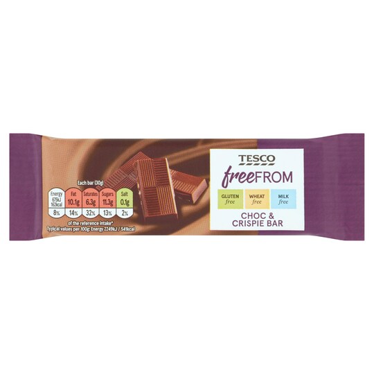 Tesco Free From Chocolate Crispie Bar 30g - Tesco Groceries