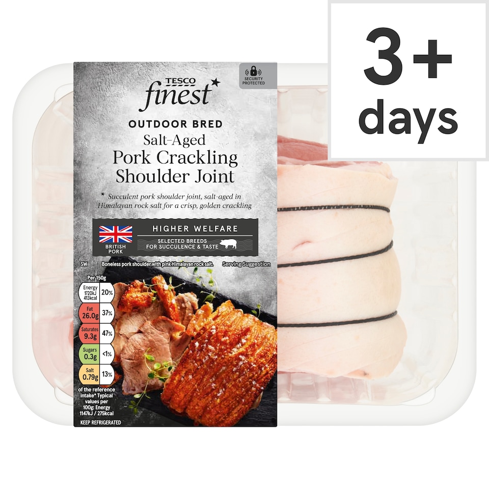 Tesco Finest British S/A Crackling Pork Rib Eye Shoulder Roast 800G-1.2Kg