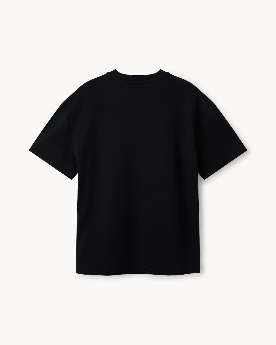 image 1 of F&F Boys Pure Cotton Halloween Print T-Shirt in Black