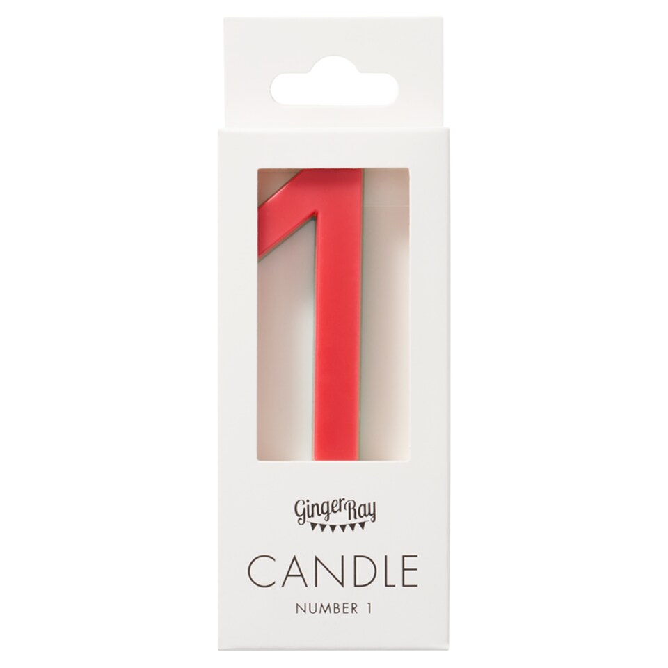 image 1 of Ginger Ray Rainbow Number 1 Candle