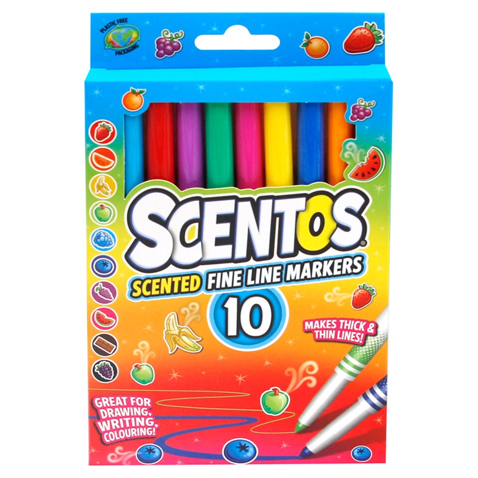 Scentos Fine Line Markers 10 Pack