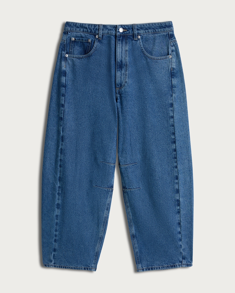 F&F Barrel Leg Jeans in Navy