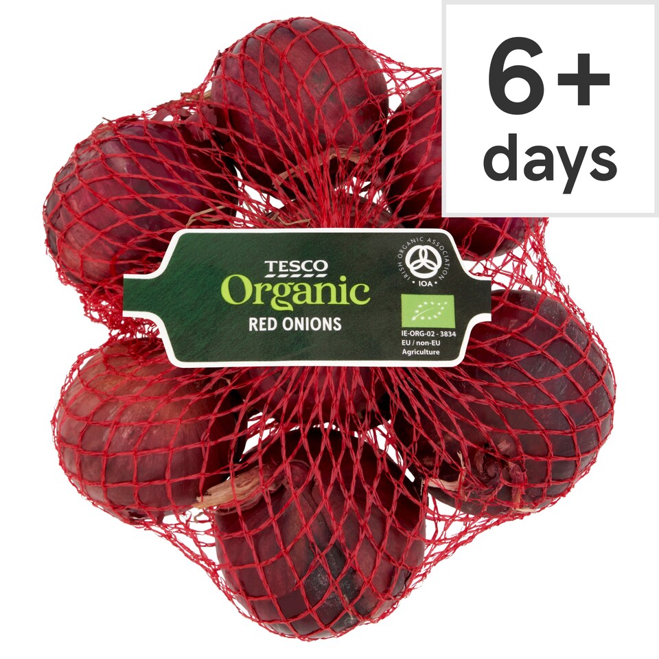 Tesco Organic Red Onions 500g