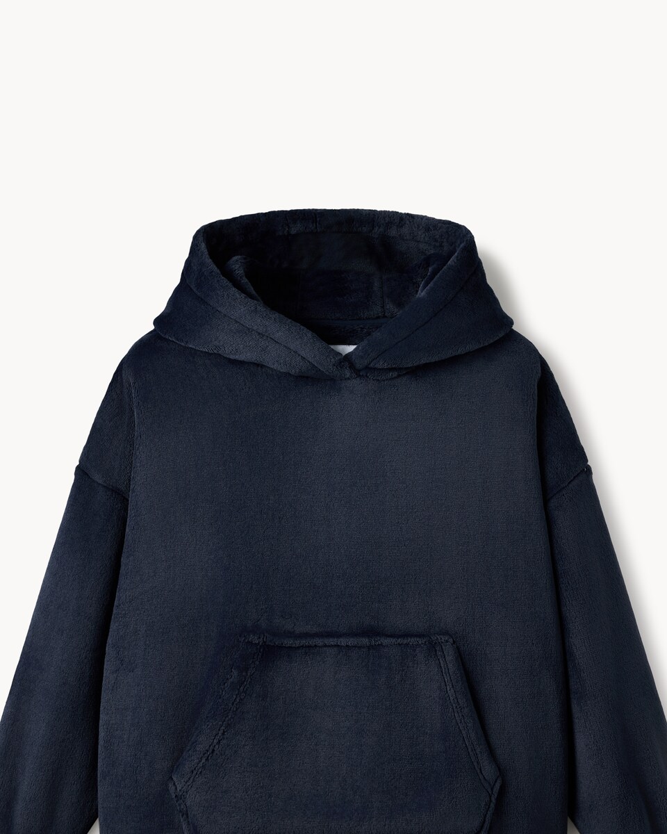 image 1 of F&F Boys Fleece Hoodie in Navy