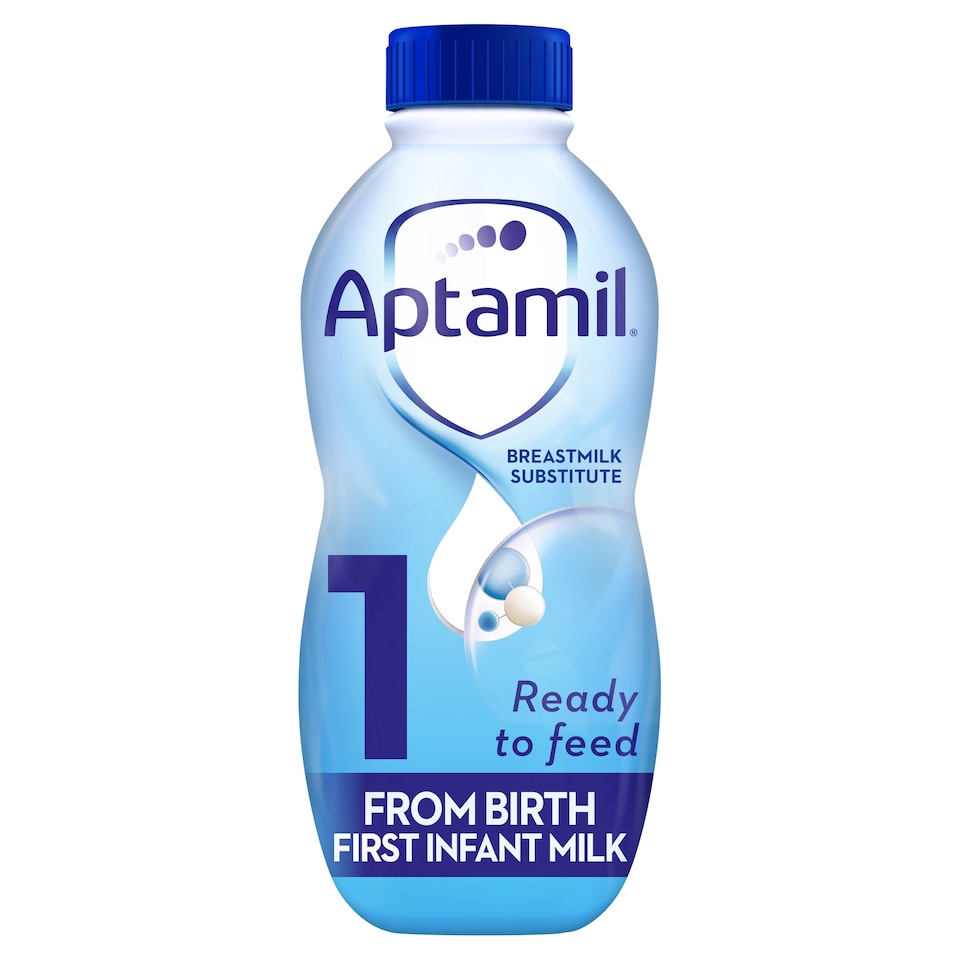 image 1 of Aptamil 1 First Infant Baby Milk Formula Liquid Ready to Feed from Birth 1L