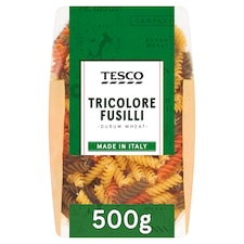 Tesco Tricolore Fusilli Pasta Twists 500G