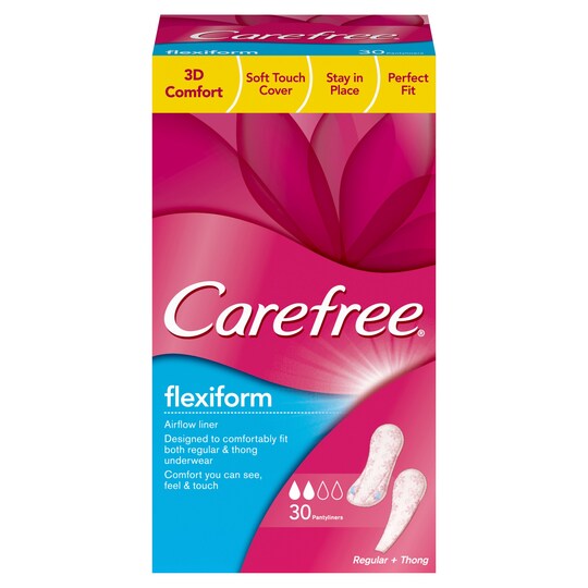 Carefree Pantyliners Flexiform 30 Tesco Groceries