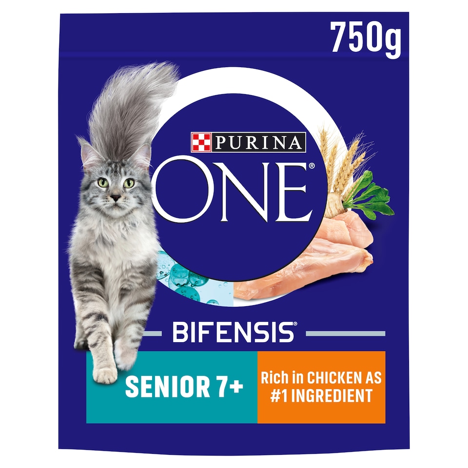 image 1 of Purina One Bifensis Senior Chicken Cat Food 750G