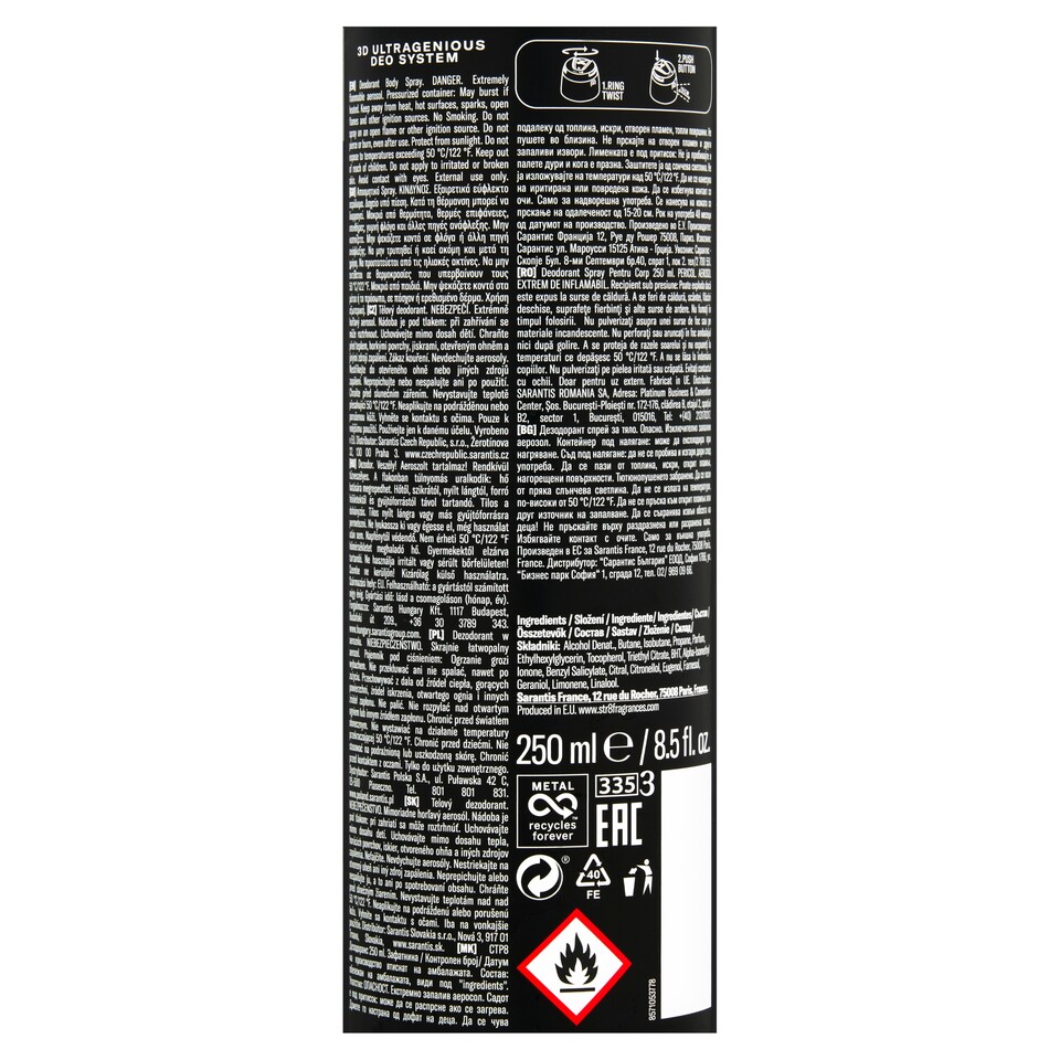 Obrázek 1 pro produkt STR8 Original tělový deodorant 250ml