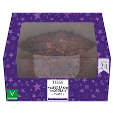 Tesco Triple Layer Chocolate Cake 24 Servings