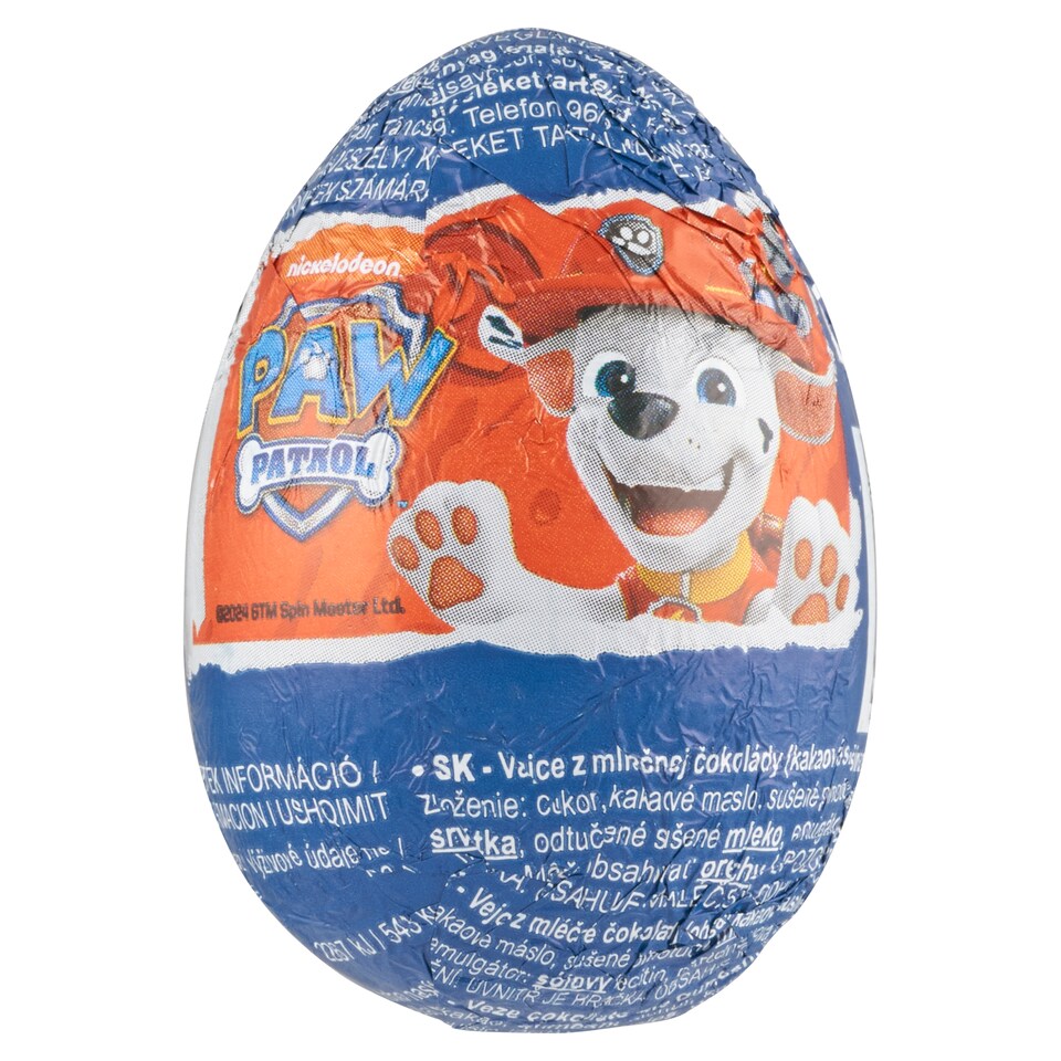 image 1 of Zàini Paw Patrol Milk Chocolate Egg with Surprise 20 g
