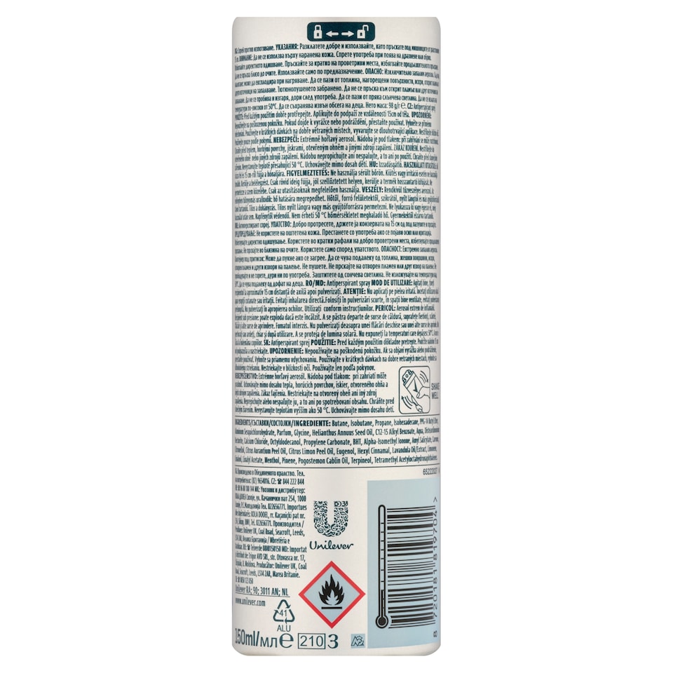 Obrázek 1 pro produkt Rexona Men Thermocool Menthol & Blue Lavender antiperspirant sprej 150ml