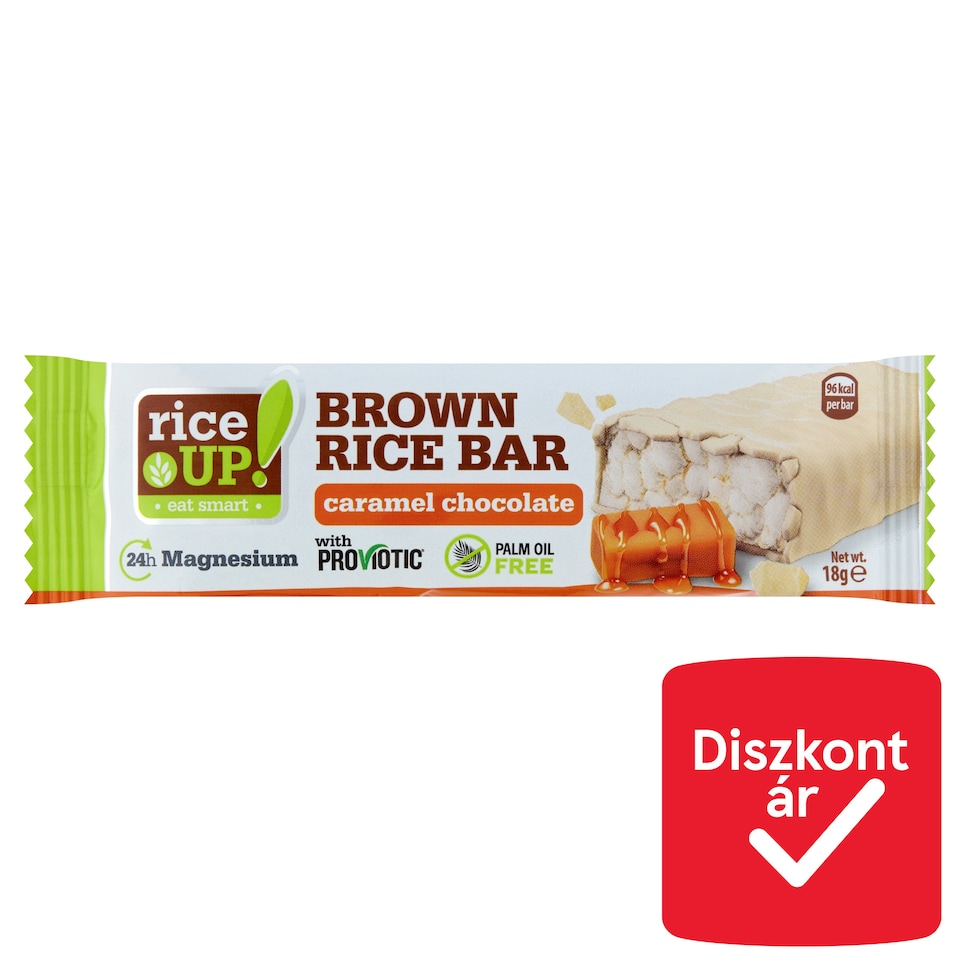 RiceUp! Brown Rice Bar Caramel Chocolate 18 g