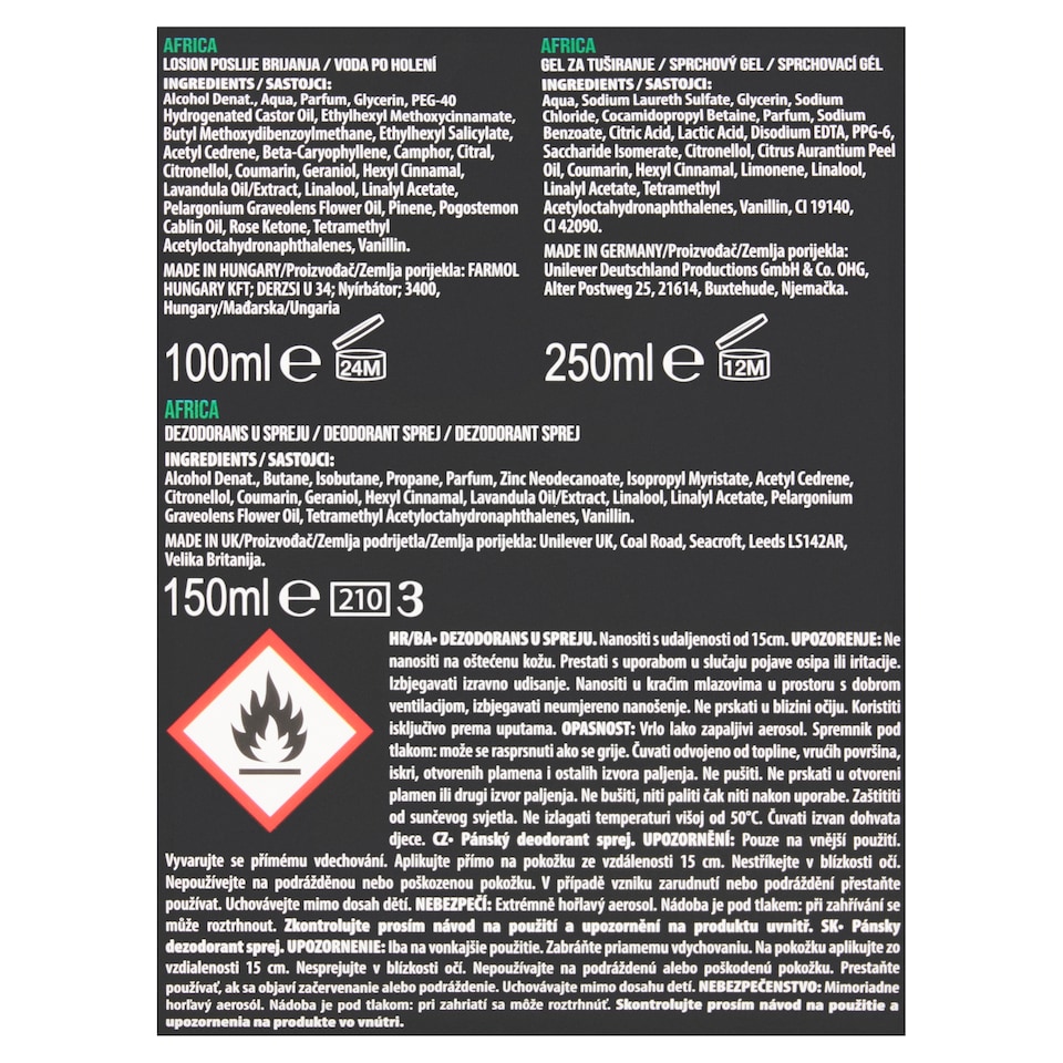 Obrázek 1 pro produkt Axe Africa kosmetická taška pro muže