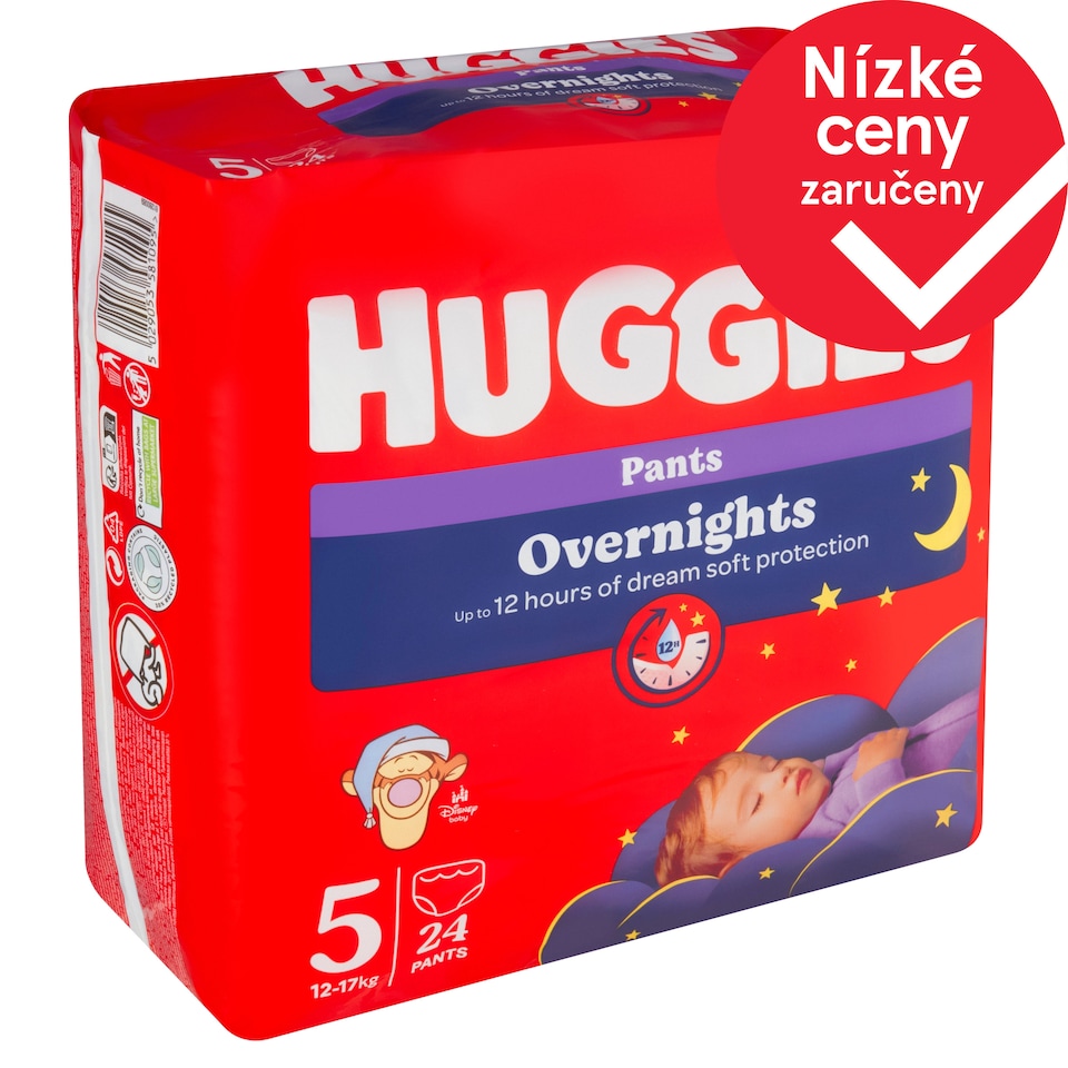 Huggies Overnights Pants Size 5 Children 12-17kg 24 pcs