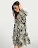 image 1 of F&F Paisley Print Long Sleeved Mini Dress in Multi Black White