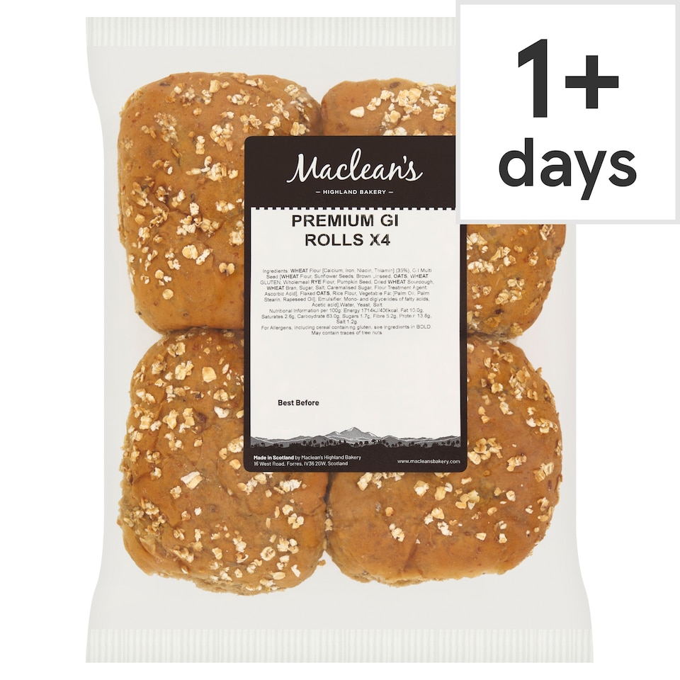 Maclean's Highland Bakery Premium GI Rolls 4 Pack