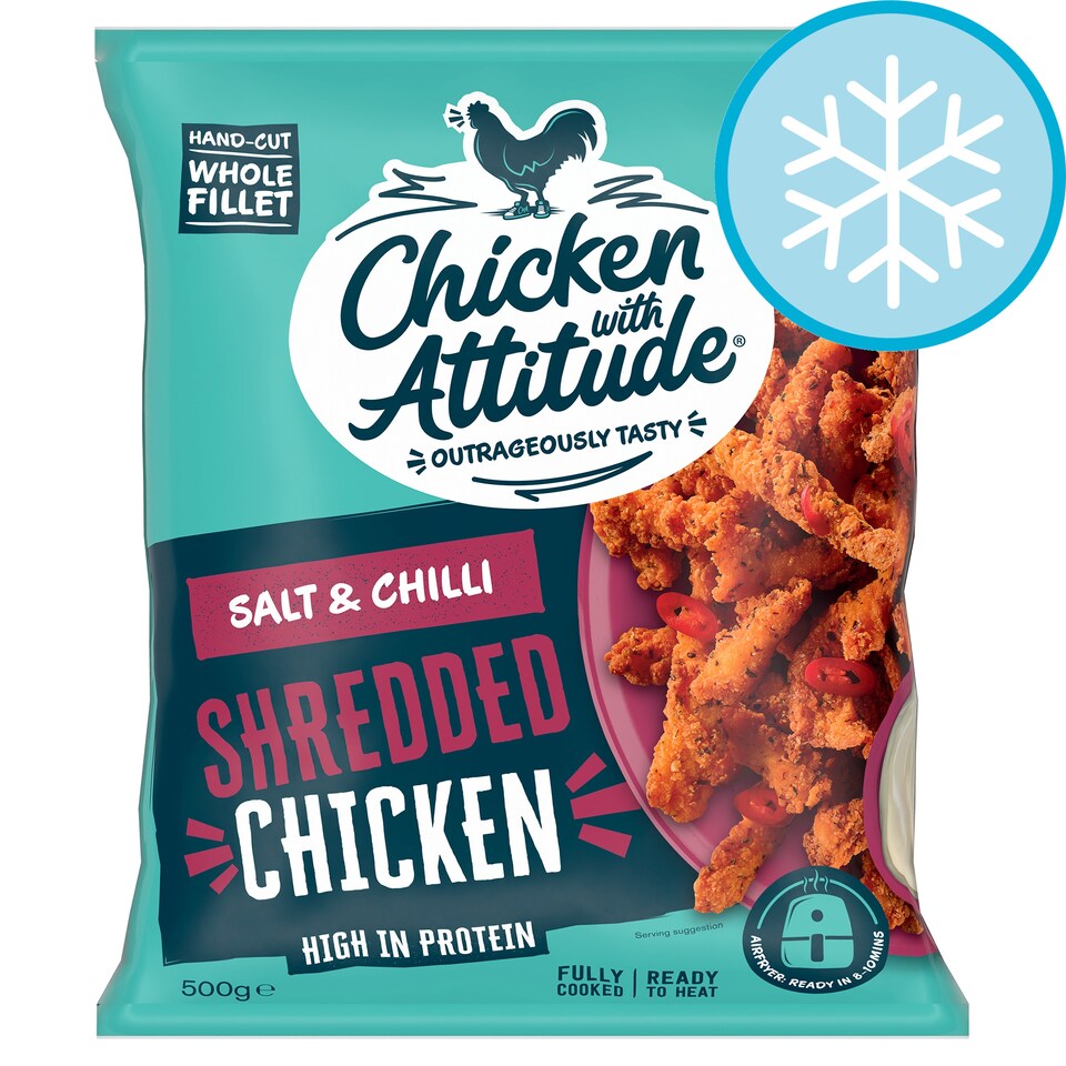 Chicken with Attitude Salt & Chilli Shredded Chicken 500g
