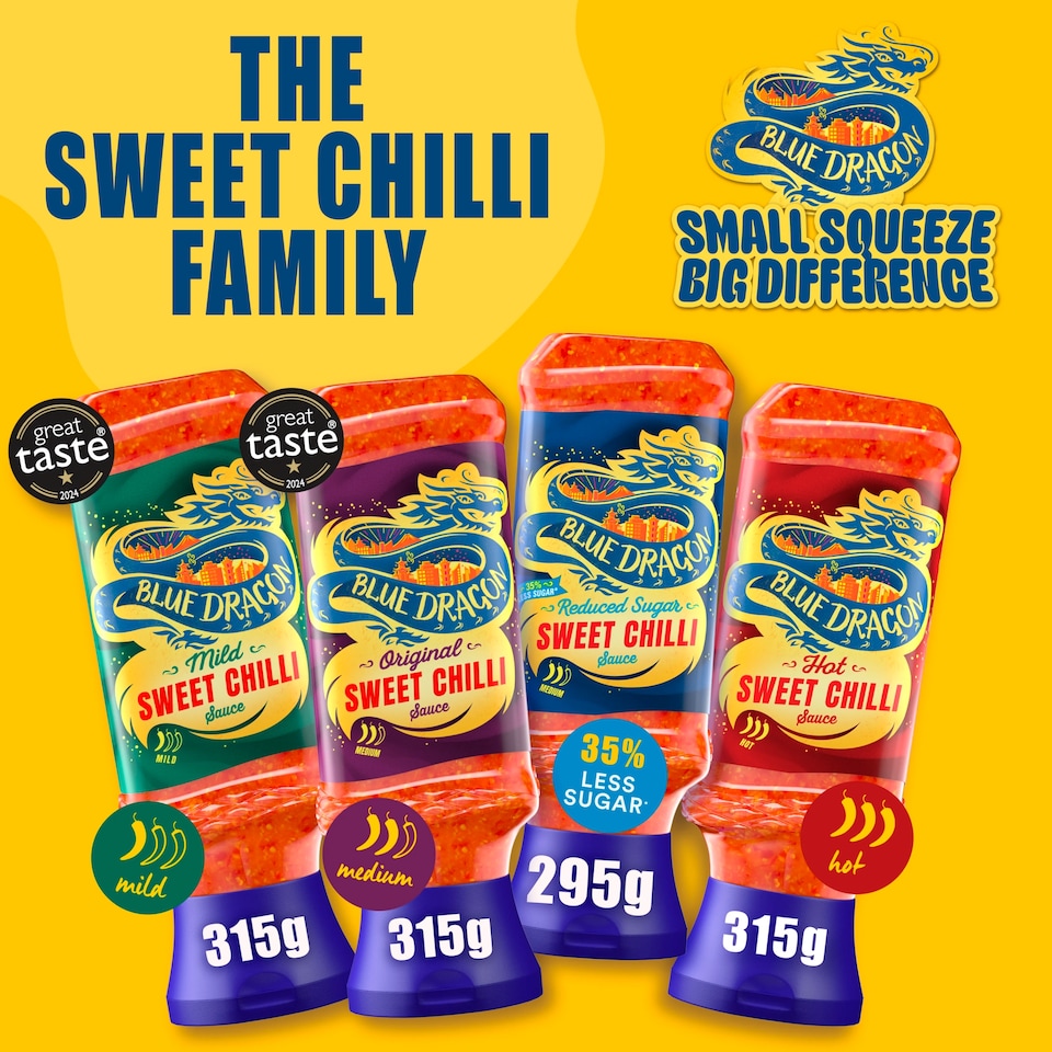 image 1 of Blue Dragon Reduced Sugar Thai Sweet Chilli Dipping Sauce 295g