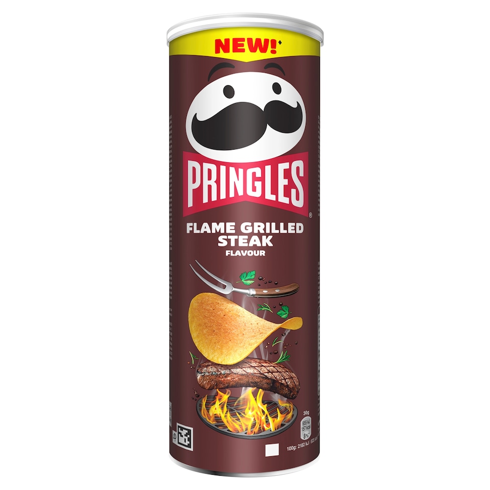 Pringles lángon grillezett steak ízesítésű sós snack 165 g