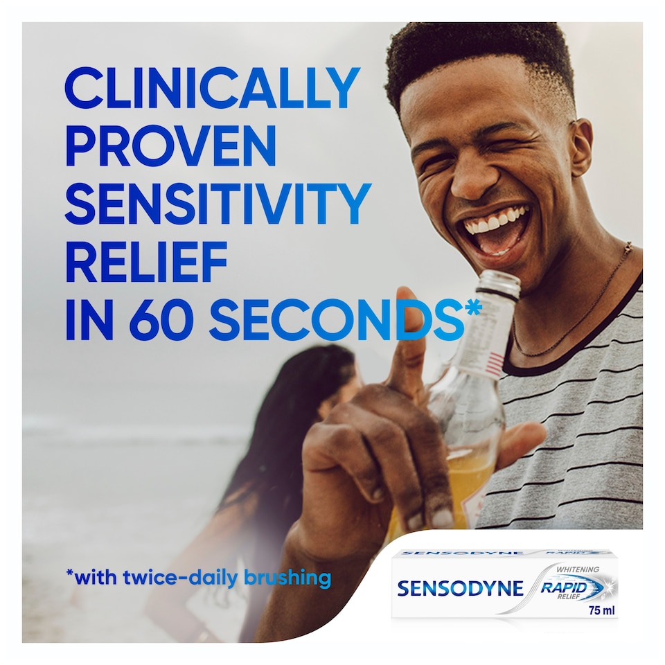 image 1 of Sensodyne Rapid Relief Whitening Sensitive Toothpaste 75ml